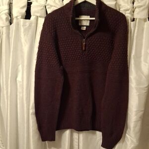 Bob Timberlake Men's Burgundy Sweater Wool Blend Lg
